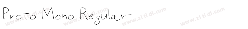Proto Mono Regular字体转换